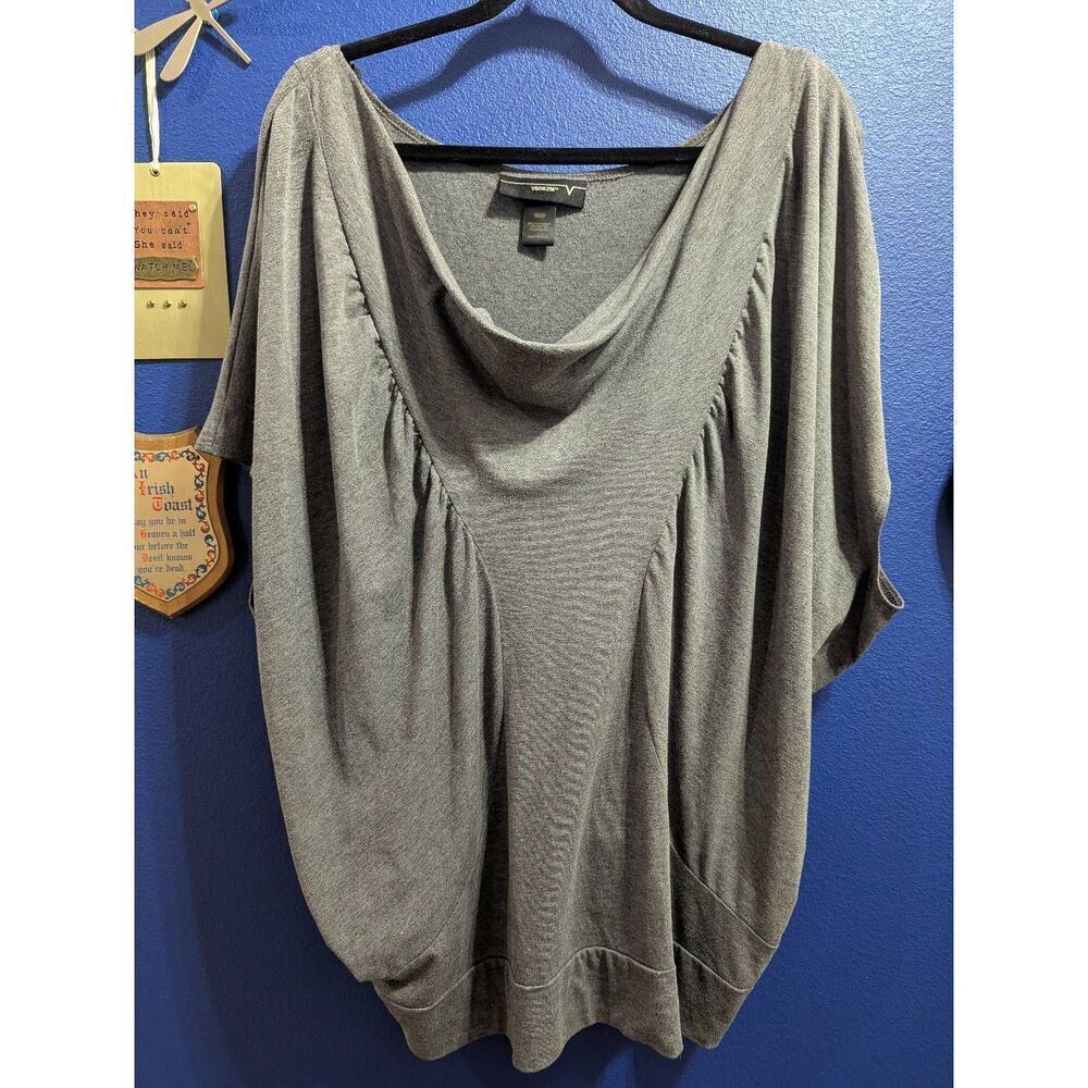 Venezia Cowl Neck Drape Front Tunic Top